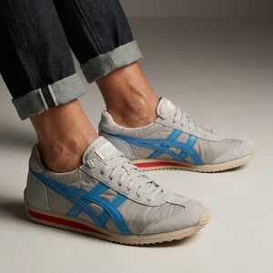 Onitsuka Tiger California 78 Mens 7 Grey Blue Red Retro Running Sneakers RARE